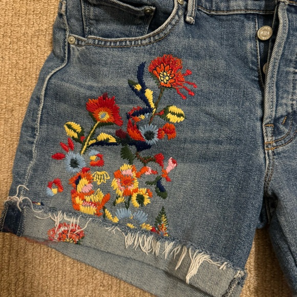 Mother embroidered denim shorts - 24 - Picture 2 of 6
